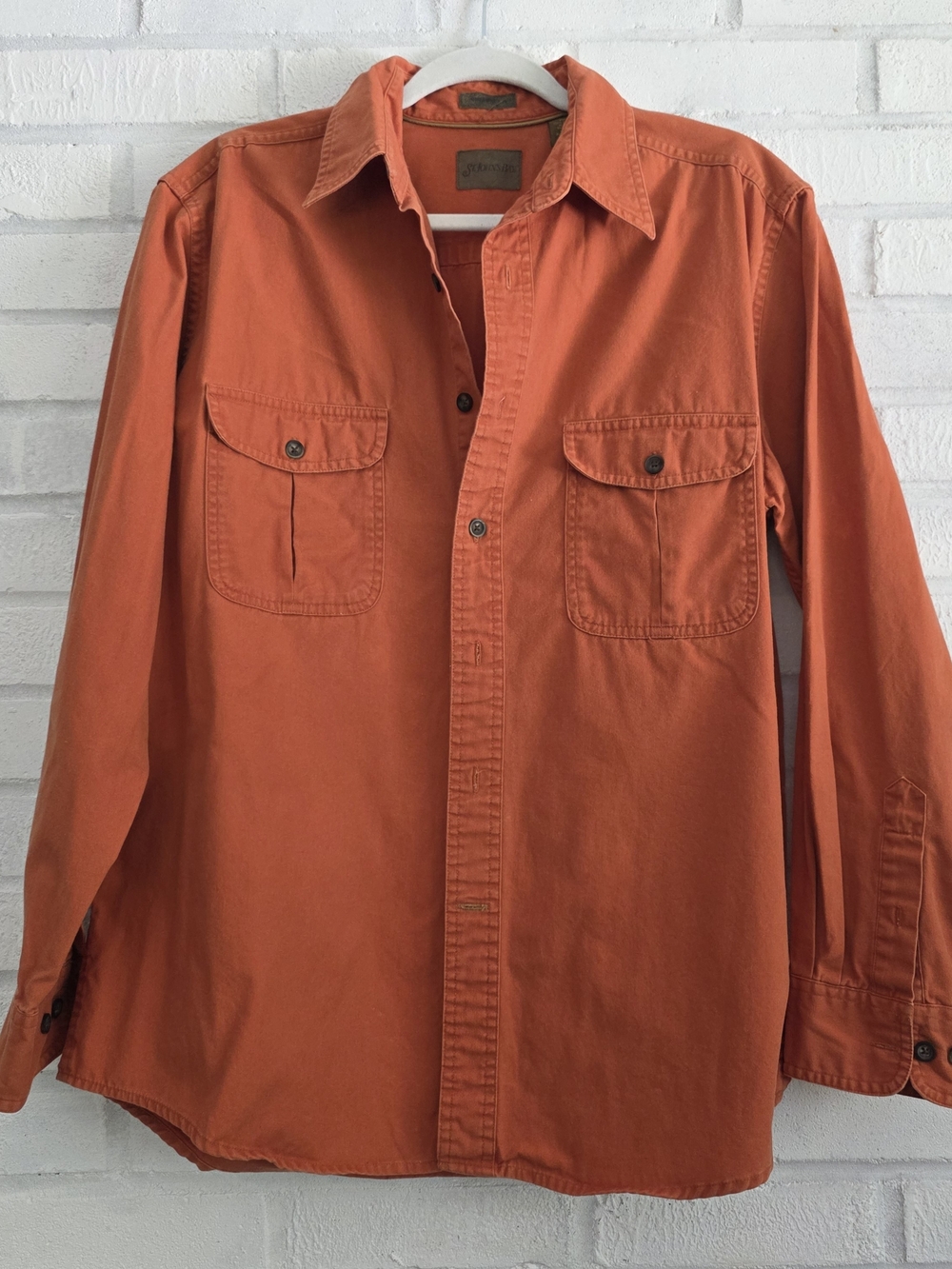 St. John's Bay Orange Casual Button-Down Shirt